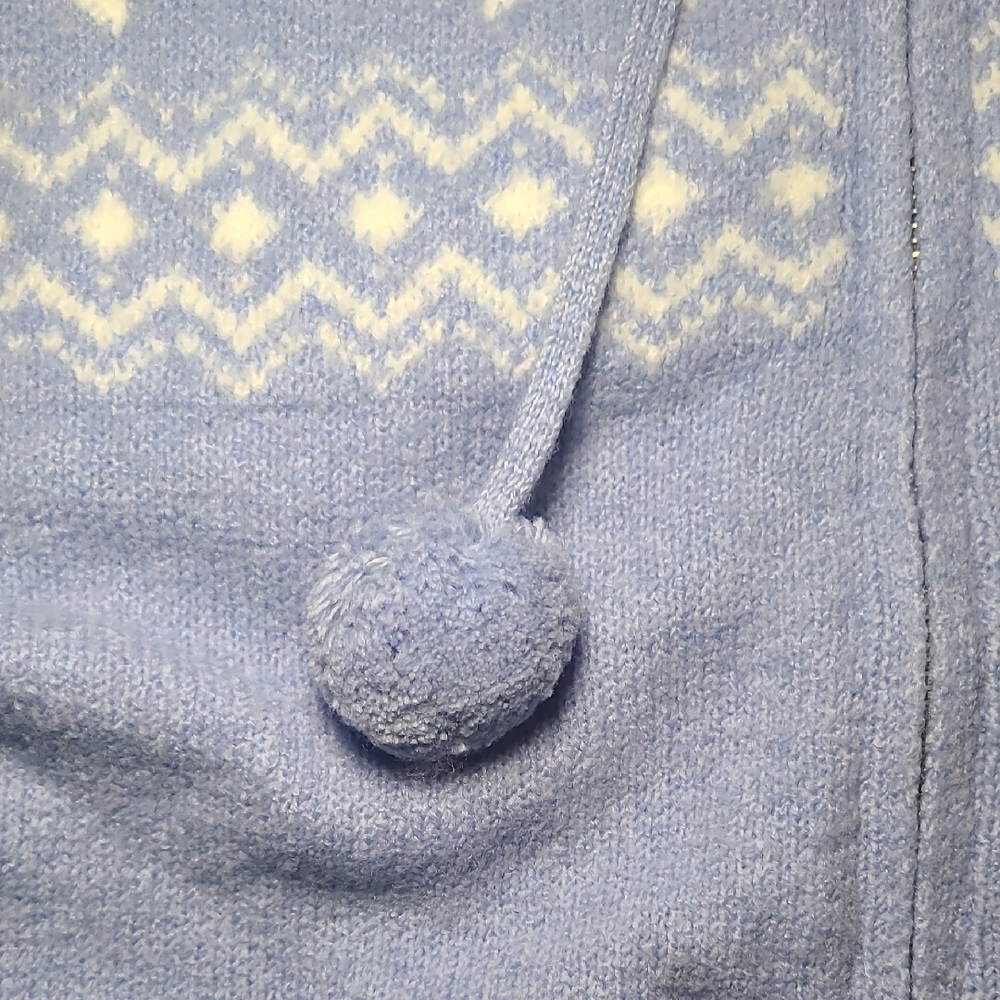 Pink Republic Blue and White Cardigan with Nordic Pattern - Picture 5 of 7